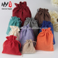 High quality lightweight linen drawstring gift pouch